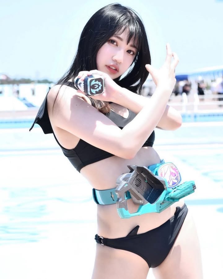 最喜欢「假面骑士」的美女！《碧井菜月》比基尼泳装+变身器性感又可爱！