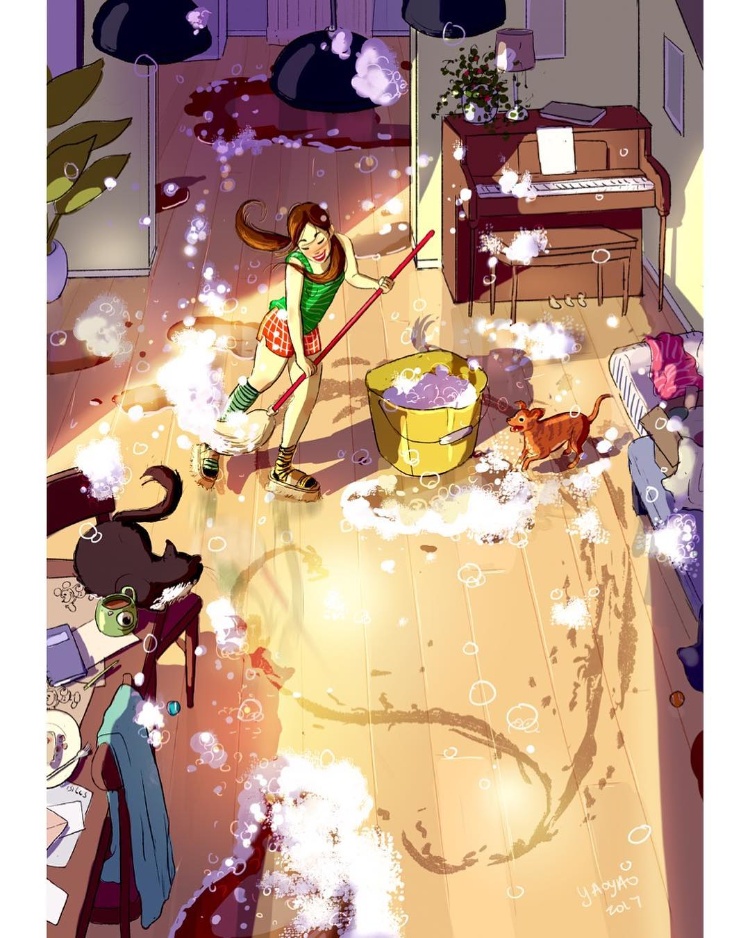 美国插画家画出《失恋女子的单身生活》