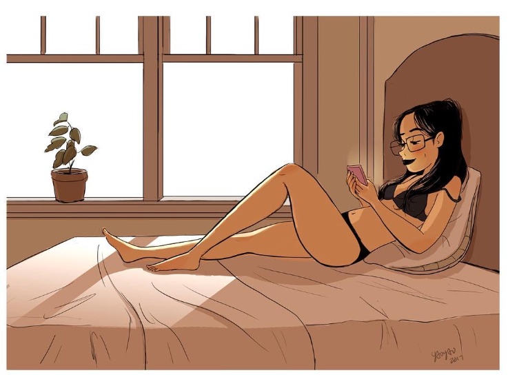 美国插画家画出《失恋女子的单身生活》