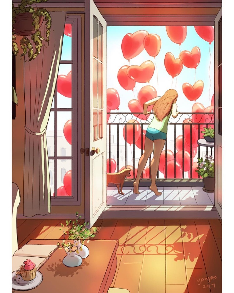 美国插画家画出《失恋女子的单身生活》