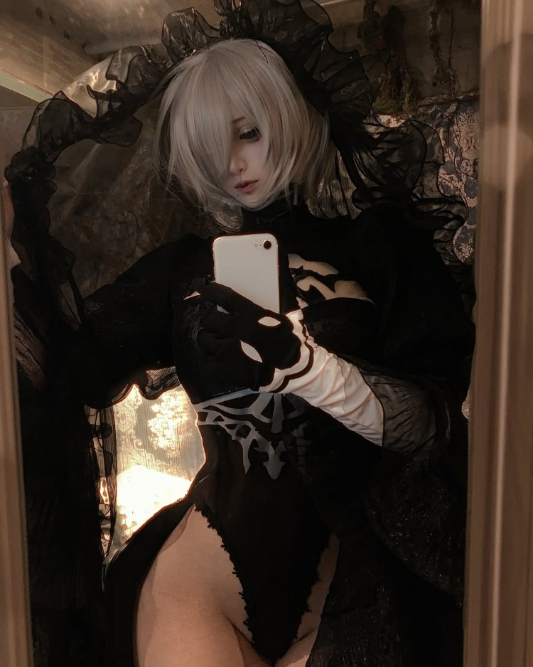 朦眼更色气！日本Coser《いも》扮演「尼尔：自动人形」展现胸大腿长性感好身材！