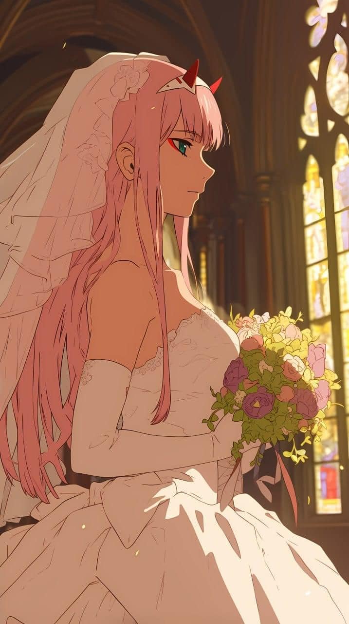 妄想老婆结婚《AI帮你把动漫女角色穿上婚纱》，帮你脑补完成人生大事！