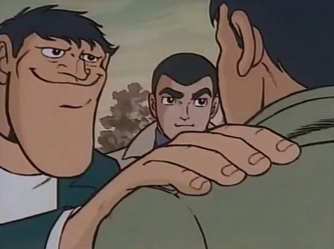 50年前旧梗爆红「戽斗男拍肩迷因图」引二创!源自于怀旧动画《足球健将》!