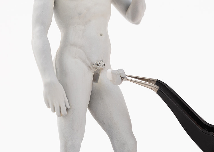 《米开朗基罗的大卫模型》棒子竟然是独立零件!还有叶子零件方便你遮羞!