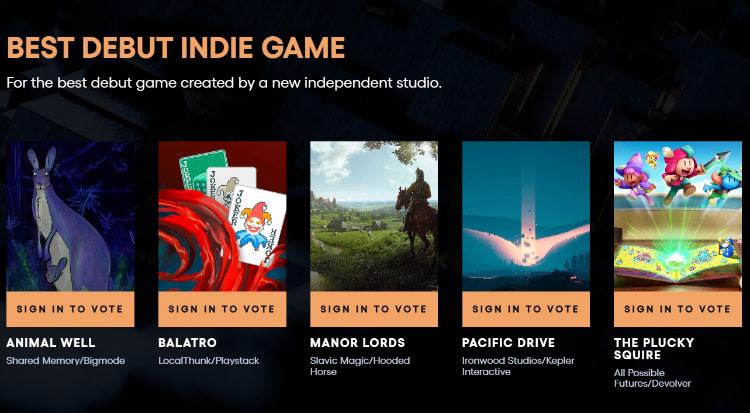 「TGA 2024 游戏大赏」公布入围名单!知名游戏《幻兽帕鲁》竟然没有入围引争议!