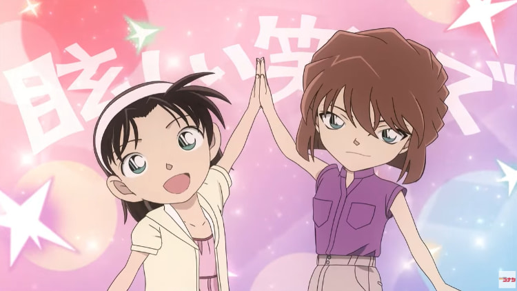 名侦探柯南《少年侦探团ED跳舞》小哀前半段臭脸起舞！跳到后面才露出微笑！